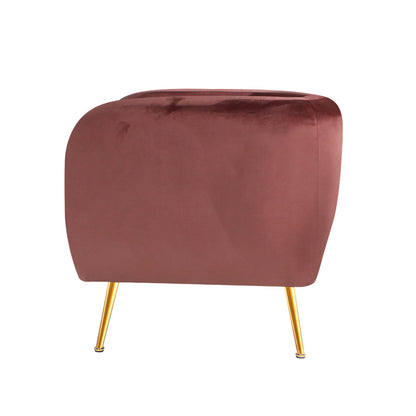 Armchair Lounge Sofa Arm Chair Armchairs Couch Velvet Pink