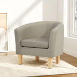 Armchair Lounge Chair Tub Accent Armchairs Fabric Sofa Chairs Beige