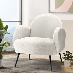 Armchair Boucle White Hanes