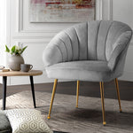 Stylish eye catching Velvet Sofa Couch Armchair-GY/ G/B/P