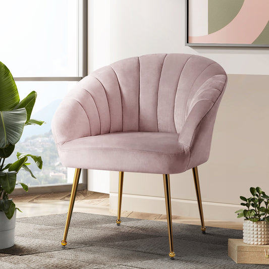 Stylish eye catching Velvet Sofa Couch Armchair-GY/ G/B/P
