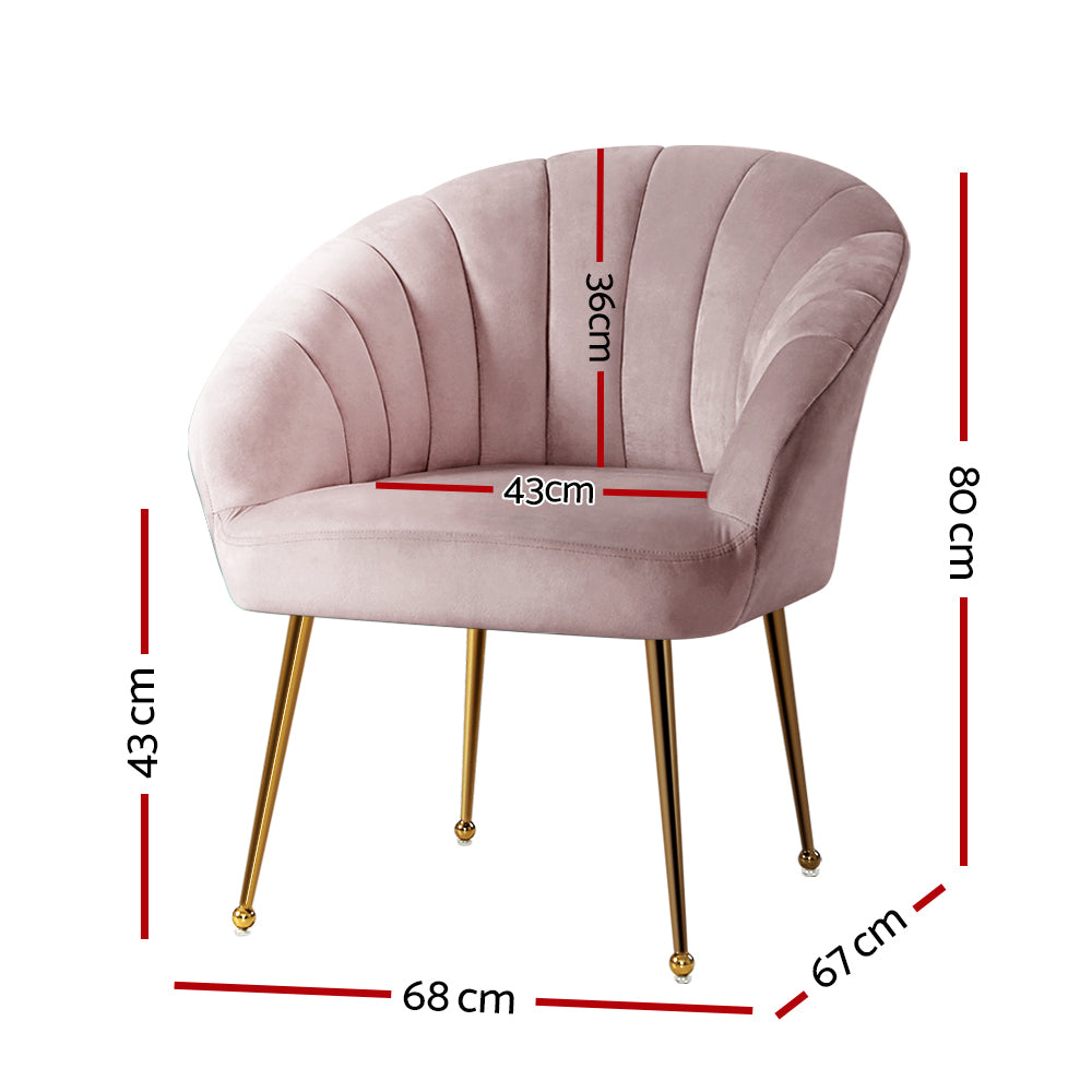 Stylish eye catching Velvet Sofa Couch Armchair-GY/ G/B/P