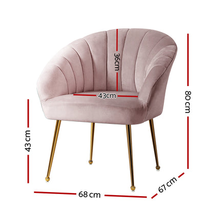 Stylish eye catching Velvet Sofa Couch Armchair-GY/ G/B/P