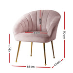 Stylish eye catching Velvet Sofa Couch Armchair-GY/ G/B/P