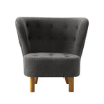 Armchair Lounge Accent Chair Couch Sofa Bedroom Charcoal