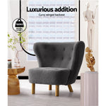 Armchair Lounge Accent Chair Couch Sofa Bedroom Charcoal