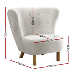 Armchair Lounge Accent Couch Chairs Sofa Bedroom White