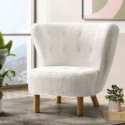 Armchair Lounge Accent Couch Chairs Sofa Bedroom White