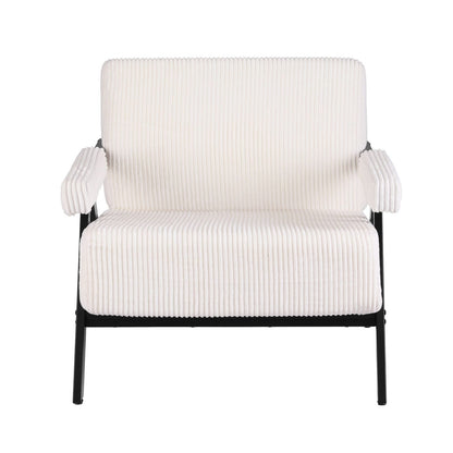 Compressed Armchair White Velvet 74x81x73cm