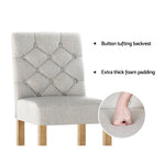 2X Bar Stools Linen Upholstered Chairs