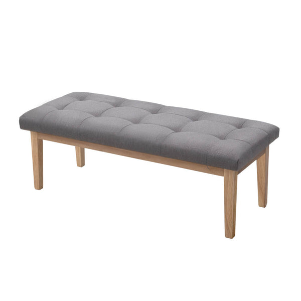  Ottoman Bench 120Cm Foot Stool Linen Grey