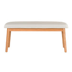 Upholstered Dining Bench - Oak Seat Cushion Furniture (106cm)