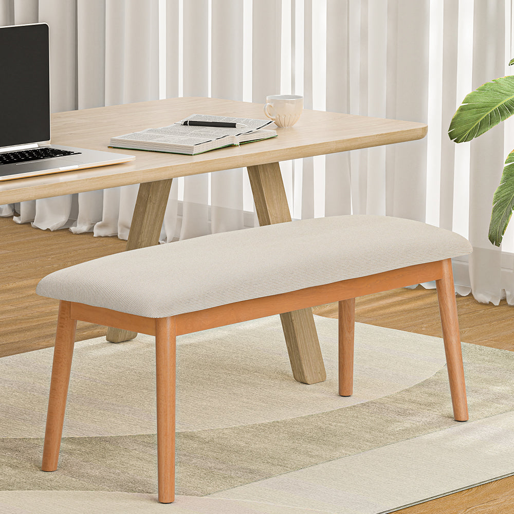 Dining Bench Upholstery Seat Wooden Chair 106Cm
