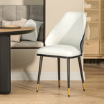 Dining Chairs Wooden Kitchen Cafe Leather Padded