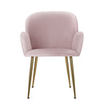 Dining Chairs Set Of 2 Velevt Pink Kynsee