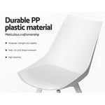 Dining Chairs Set Of 2 Pu Leather Plastic Metal White
