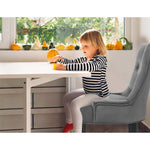 Dining Chairs Set Of 2 Velvet French Provincial Grey