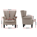 Armchair Lounge Chair Accent Chairs Armchairs Fabric Single Sofa Beige