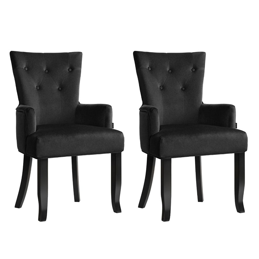 Tufted Velvet Black - Black 54x62x96cm