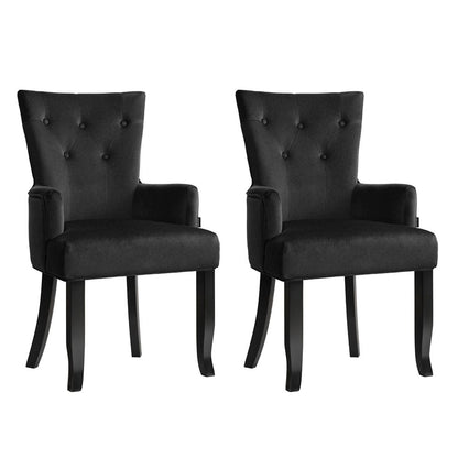 Tufted Velvet Black - Black 54x62x96cm