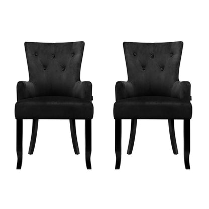 Tufted Velvet Black - Black 54x62x96cm