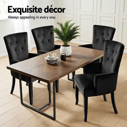 Tufted Velvet Black - Black 54x62x96cm