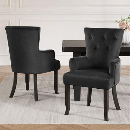 Tufted Velvet Black - Black 54x62x96cm