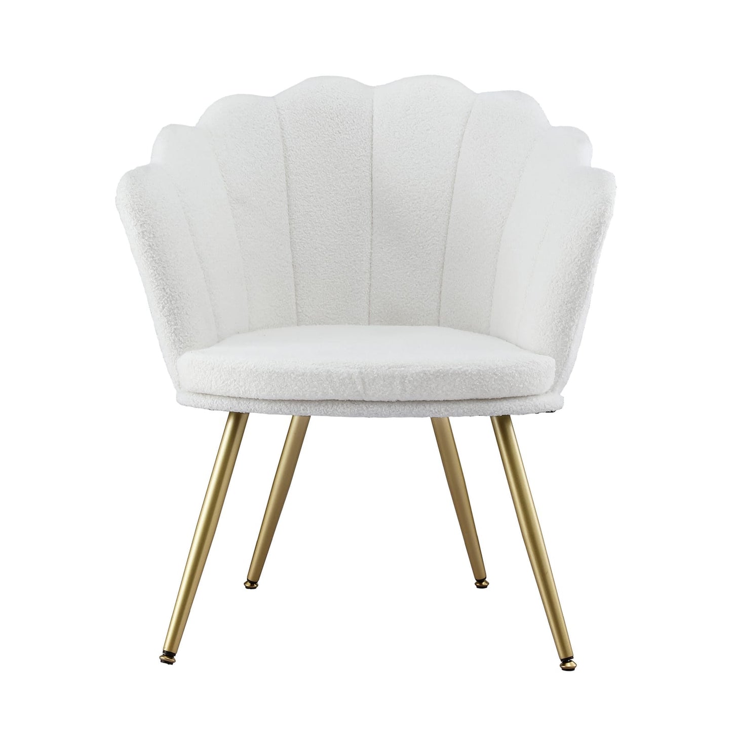Fleece Armchair White Accent 70x60x80cm