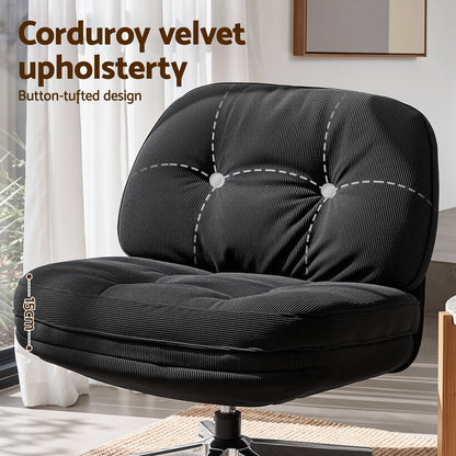 Swivel Armchair Black Fabric 66x78x74cm