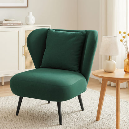 Velvet Accent Chair Green 75x71x75cm