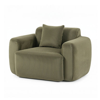 Green Corduroy Armchair No Assembly | HomeAndLiving - 2