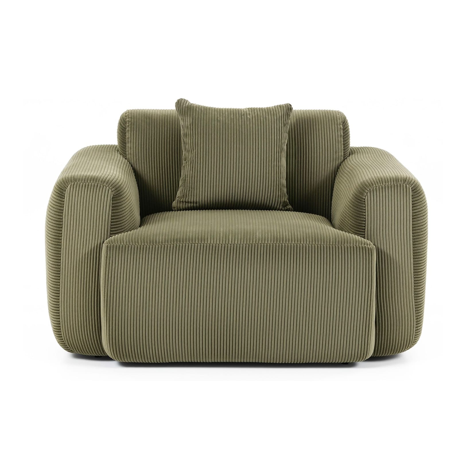 Green Corduroy Armchair No Assembly | HomeAndLiving - 4