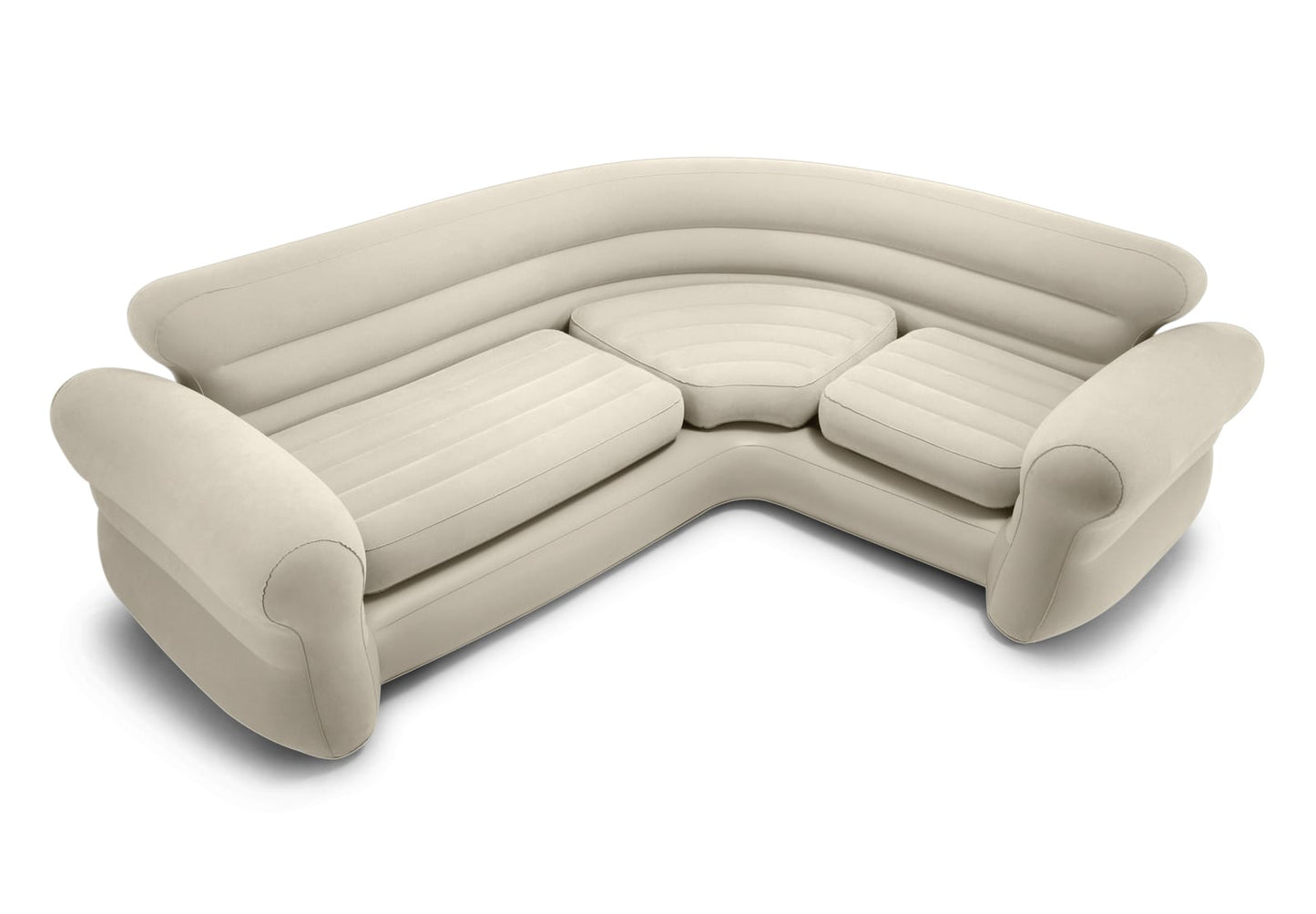 Inflatable Corner Sofa Beige 248x198x74cm