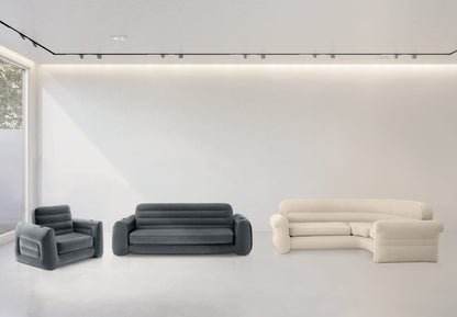 Inflatable Corner Sofa Beige 248x198x74cm