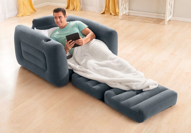 Sofa Bed Charcoal Velvet 36x40x15cm