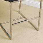 Black Leather Bar Stool Auburn Modern Adjustable Bar Chair Kitchen