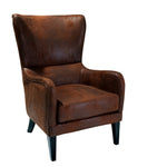 Salerno Brown Microfibre High Back Armchair
