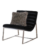 Glorie Black Velvet Sofa Accent Chair ArmChair
