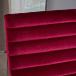 Glorie Garnet/Red Velvet Sofa Accent Chair ArmChair