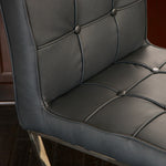 Pandora Bonded Leather & Steel Bar Stool in Black