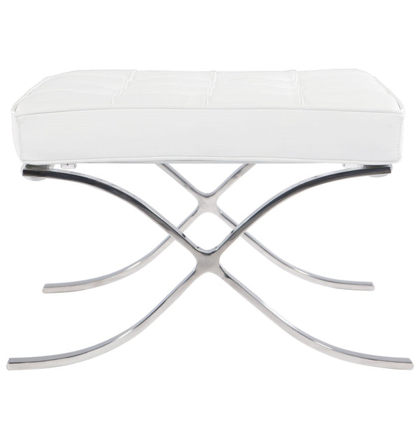  White Barcelona Ottoman - Classic Version - Replica