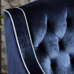 Lara Two Tone Tufted Cobalt New Velvet Club Armchair