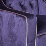 Lara Two Tone Tufted Plum New Velvet Club Armchair