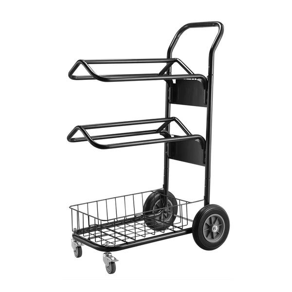  Heavy Duty Two Tier Wheeled Saddle Rack