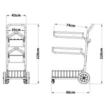 Heavy Duty Two Tier Wheeled Saddle Rack
