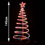 Led 145cm Rope Light Christmas Tree & Star Motif Xmas New
