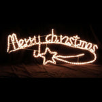 Animated Merry Christmas Motif Rope Light W/ Controller