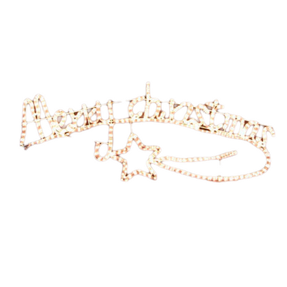 Animated Merry Christmas Motif Rope Light W/ Controller