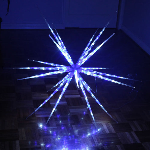  160 LED Blast Ice Star Ball Christmas Light Decoration in Blue & White