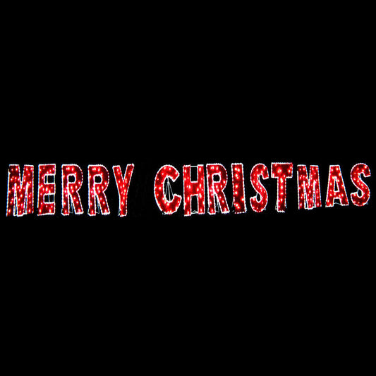 Merry Christmas Commercial Led Light and Garland Display